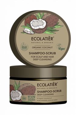 ECOLATIER - Šamponový peeling na vlasy a pokožku hlavy, hloubková obnova - KOKOS, 300 g