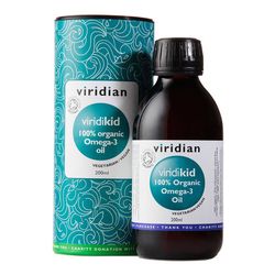 Viridian Viridikid Omega 3 Oil 200ml Organic (Bio Omega 3 olej pro děti) CZ-BIO-003 certifikát