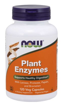 Now® Foods NOW Plant Enzymes, rostlinné enzymy, 120 rostlinných kapslí