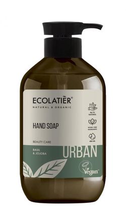 ECOLATIER URBAN - Tekuté mýdlo na ruce – Bazalka a Jojoba, 400 ml