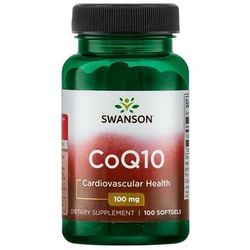 Swanson CoQ10, 100 mg, 100 softgelových kapslí