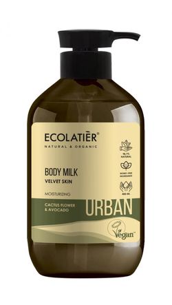 ECOLATIER URBAN - Tělové mléko – Kaktusový květ a Avokádo, suchá a citlivá pokožka, 400 ml