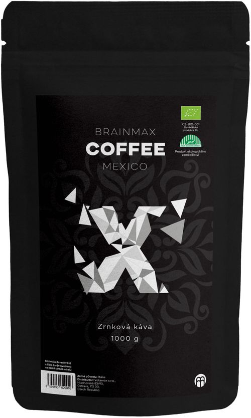 BrainMax Coffee Mexico, zrnková káva, BIO, 1000 g *CZ-BIO-001 certifikát