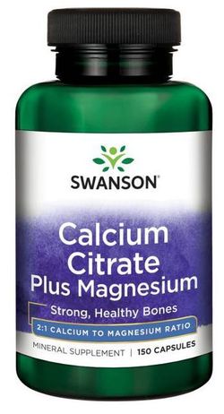 Swanson Calcium Citrate Plus Magnesium 150 kapslí