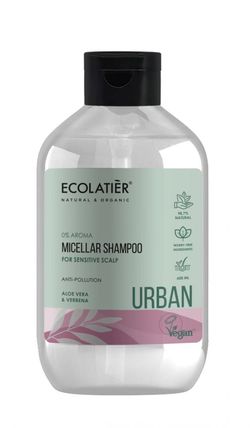 ECOLATIER URBAN - Micelární šampon pro citlivou pokožku vlasů – Aloe Vera a Verbena, 600 ml