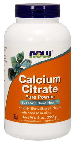 NOW® Foods NOW Calcium Citrate Pure Powder (čistý prášek), 227g