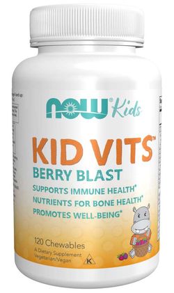 Now® Foods NOW Kid Vits, Berry blast, Multivitamín pro děti, 120 žvýkacích pastilek