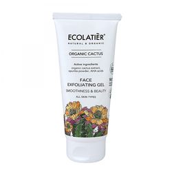 ECOLATIER - Exfoliační gel na obličej - všechny typy pleti - organický Kaktus, 100 ml