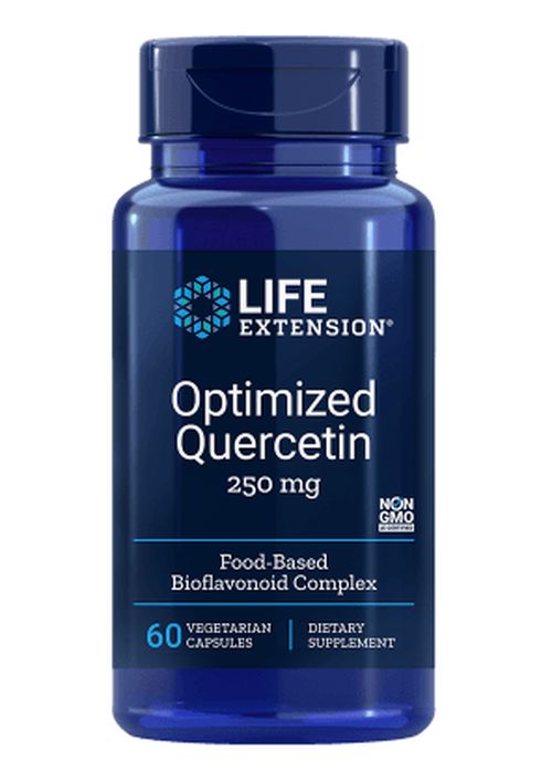 Life Extension, Optimized Quercetin, Kvercetin, 250 mg, 60 rostlinných kapslí