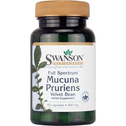 Swanson Full Spectrum Mucuna Pruriens (Sametové fazole), 400 mg, 60 kapslí
