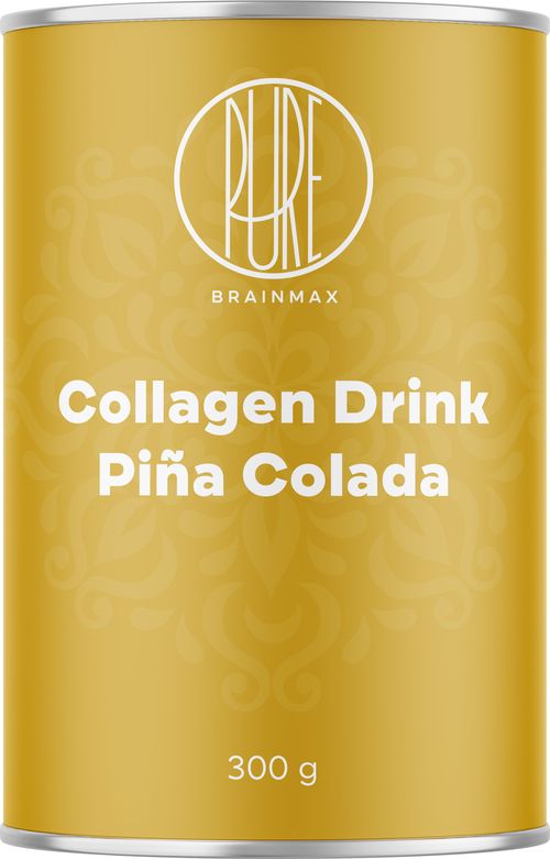 BrainMax Pure Collagen Drink, kolagen nápoj, piña colada, 300 g Hydrolyzovaný grass-fed kolagen, přes 9000 mg na dávku!