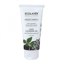 ECOLATIER - Čistící gel na obličej  - smíšená a mastná pleť - Organický Černý Bez, 100 ml