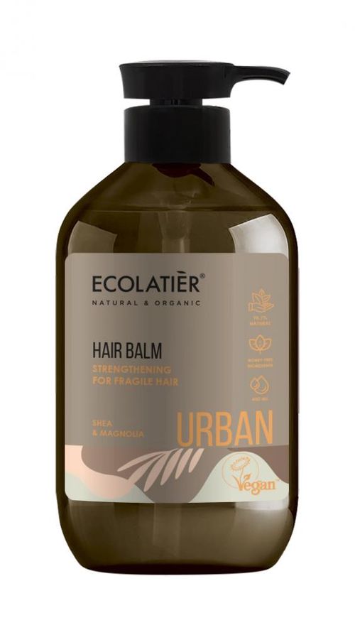 ECOLATIER URBAN - Posilující balzám na křehké vlasy – Bambucké máslo a Magnolie, 400 ml