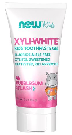 Now® Foods NOW XyliWhite Bubblegum Splash, Dětský zubní gel, žvýkačková příchuť, 85 g