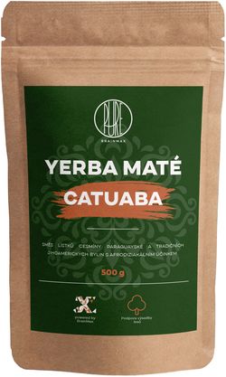 BrainMax Pure Organic Yerba Maté - Catuaba, 500 g