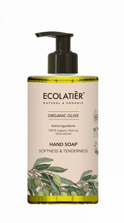 ECOLATIER - Tekuté mýdlo na ruce, jemnost a citlivost - OLIVA, 460 ml