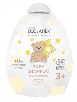 ECOLATIER - Dětský šampón 2v1, snadné rozčesávání 3+ - náhradní náplň, 250 ml