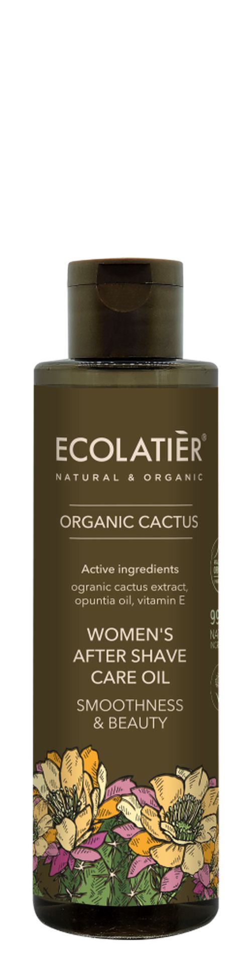 ECOLATIER - Dámský olej po holení s vitamínem E, hladkost a krása - KAKTUS, 110 ml