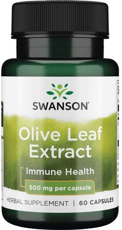 Swanson Olive Leaf Extract 500mg (Extrakt z olivových listů), 60 kapslí