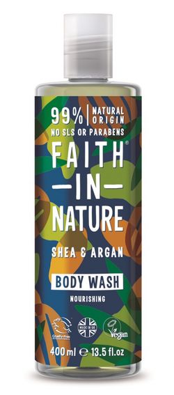 Faith in Nature - Sprchový gel argan a bambucké máslo 400 ml