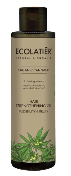 ECOLATIER - Posilující olej na vlasy, pružnost a relaxace - CANNABIS, 200 ml