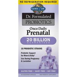 Garden of life Dr. Formulated Probiotics once daily Prenatal (probiotika pro těhotné, kojící), 16 kmenů, 20 mld CFU, 30 rostlinných kapslí