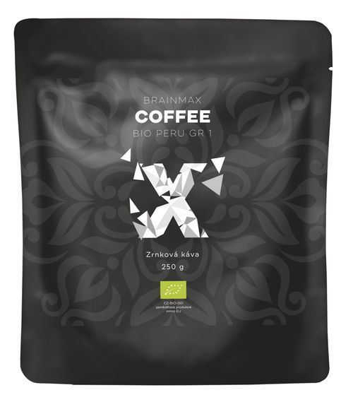 BrainMax Coffee - Káva Peru Grade 1 BIO, 250g - Zrno *CZ-BIO-001 certifikát