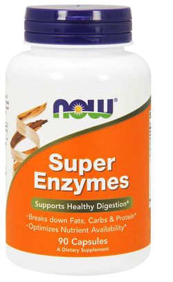 NOW® Foods NOW Super Enzymes, komplexní trávící enzymy, 90 kapslí