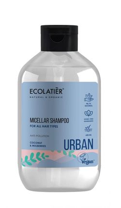 ECOLATIER URBAN - Micelární šampon pro všechny typy vlasů – Kokos a Moruša, 600 ml