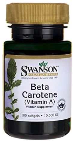 Swanson Beta-Carotene (Vitamin A) , 10000 IU, 100 softgels