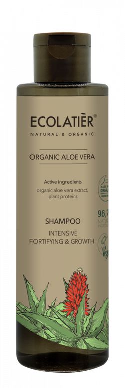 ECOLATIER - Šampon na vlasy, intenzivní zpevnění a růst - ALOE VERA, 250 ml