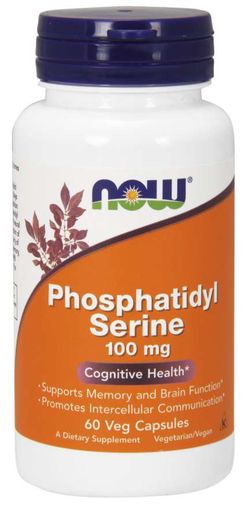 NOW® Foods NOW Phosphatidyl Serine, 100 mg, 60 rostlinných kapslí