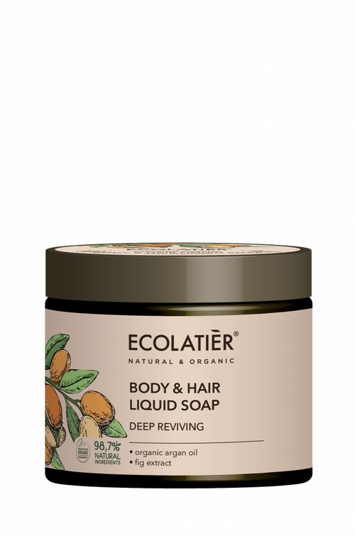 ECOLATIER - Tekuté mýdlo na tělo a vlasy - ARGAN, 350 ml