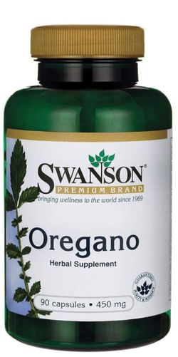 Swanson Oregano, 450 mg, 90 kapslí