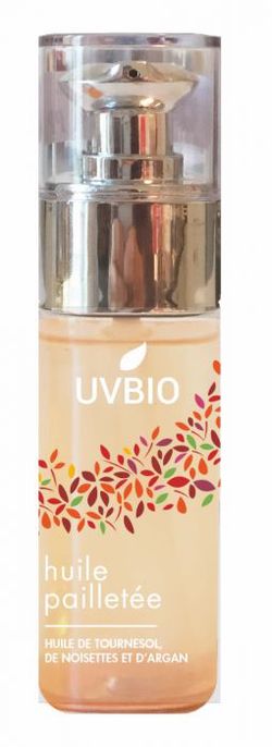 UVBIO - Suchý rozjasňující BIO olej se třpytivým efektem na tělo i vlasy, 50ml