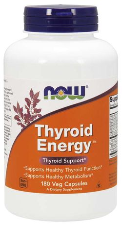 NOW® Foods NOW Thyroid Energy (Štítná žláza), 180 rostlinných kapslí