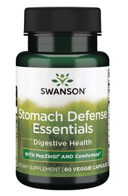 Swanson Stomach Defense Essentials (ochrana žaludku), 60 rostlinných kapslí