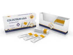 BrainMax COLOSTRUM 800 mg + Vitamín D3 500IU, 30 sticků s jahodovou příchutí