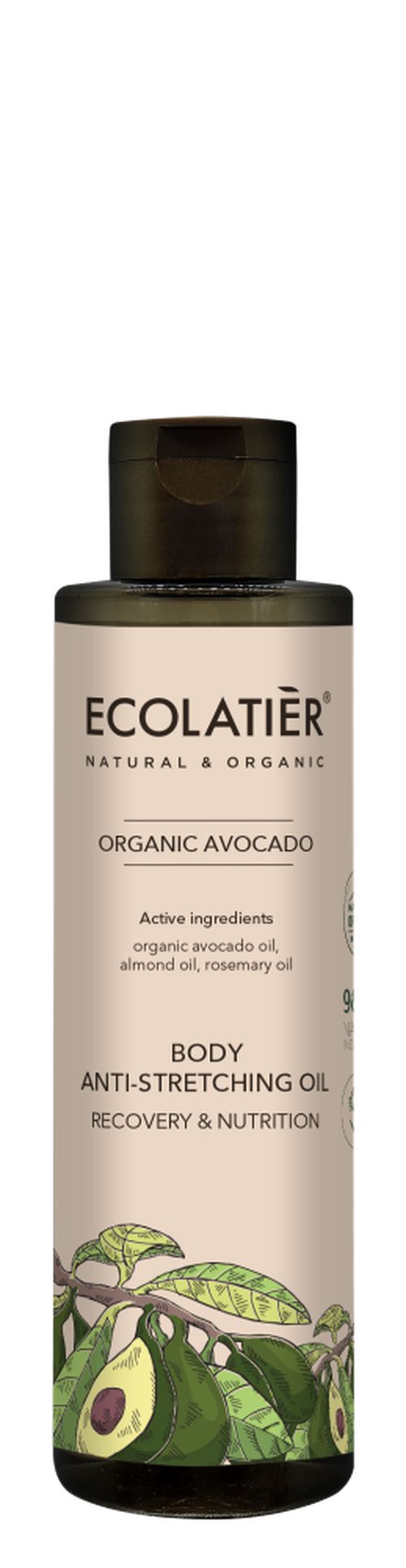 ECOLATIER - Tělový olej proti striím, obnova a výživa - AVOKÁDO, 200 ml