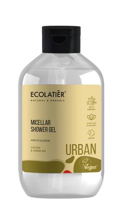 ECOLATIER URBAN - Micelární sprchový gel – Kaktus a Zelený čaj, 600 ml