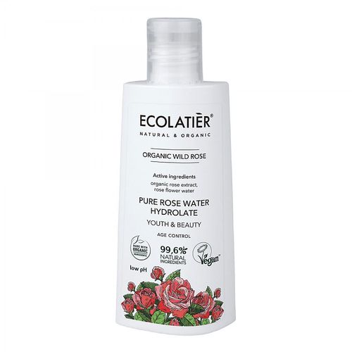 ECOLATIER - Růžová pleťová voda - Anti-aging - zralá pleť - organická Divoká růže, 150 ml