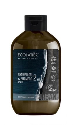 ECOLATIER URBAN - Pánský sprchový gel a šampon 2v1 – Grep a Verbena, 600ml