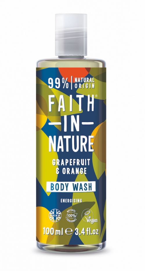 Faith in Nature - Přírodní sprchový gel Grapefruit&Pomeranč - cestovní,  100ml