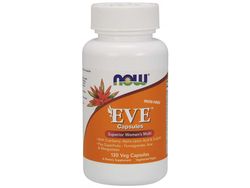 NOW® Foods NOW Multi Vitamins Eve, Multivitamín pro Ženy, 120 rostlinných kapslí