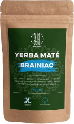 BrainMax Pure Organic Yerba Maté - Brainiac, 500 g
